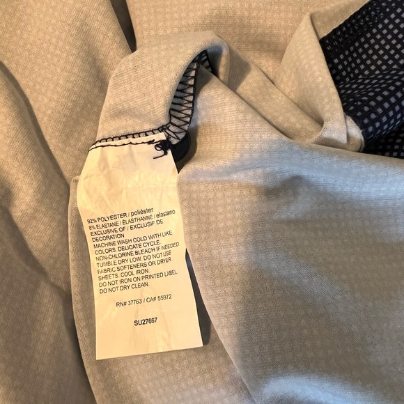 Callaway Opti-Dri Blue Gingham Mini Check Polo Golf Shirt Men 2X - Picture 7 of 7